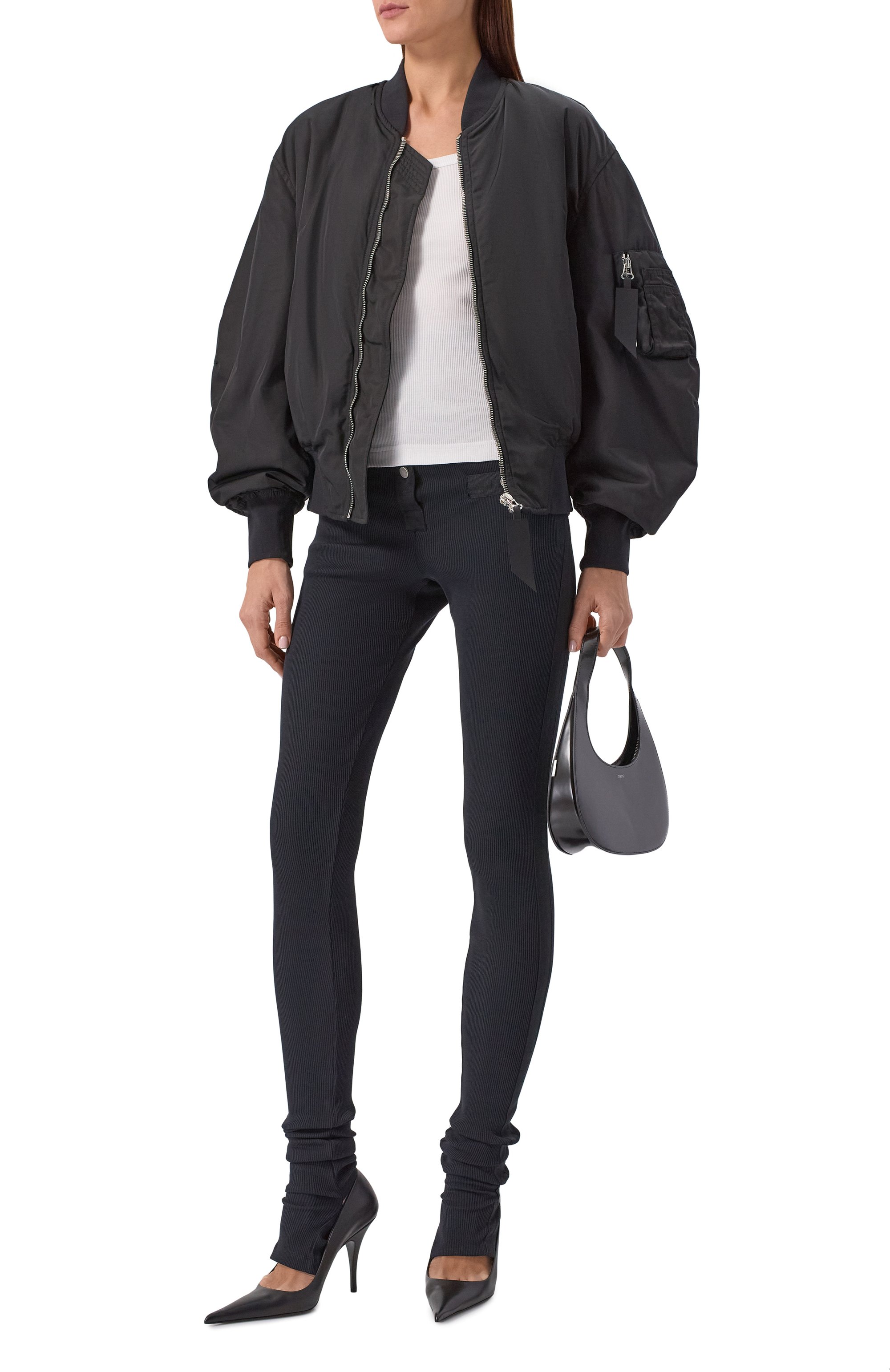 Хлопковые легинсы THE ATTICO, арт. 260WCP00261/JJJ073AA, фото 2