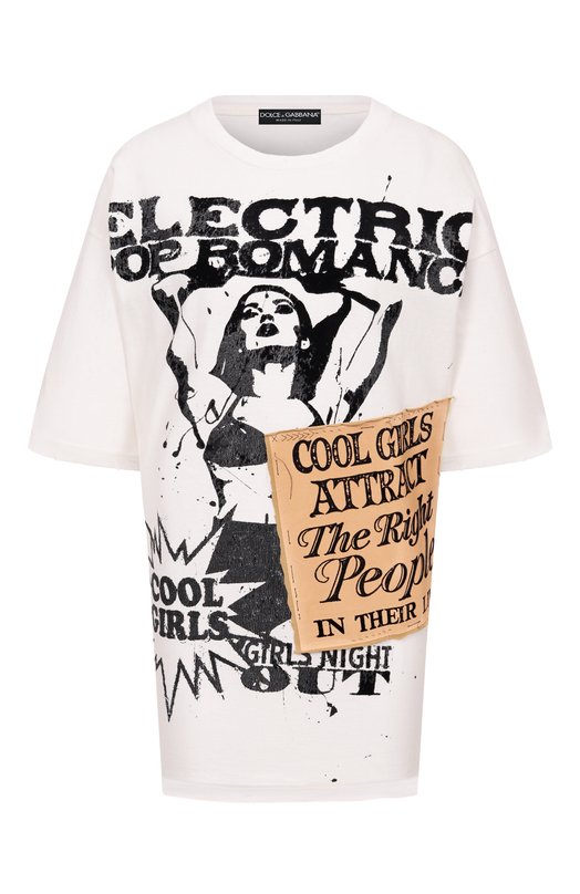 Хлопковая футболка Dolce & Gabbana F8V93T/GDDH8 Белый F8V93T/GDDH8