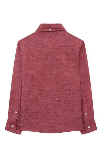 Льняная рубашка BRUNELLO CUCINELLI темно-розового цвета по цене 35150 руб., арт. BM633C305B, фото 2 Льняная рубашка BRUNELLO CUCINELLI, арт. BM633C305B, фото 2