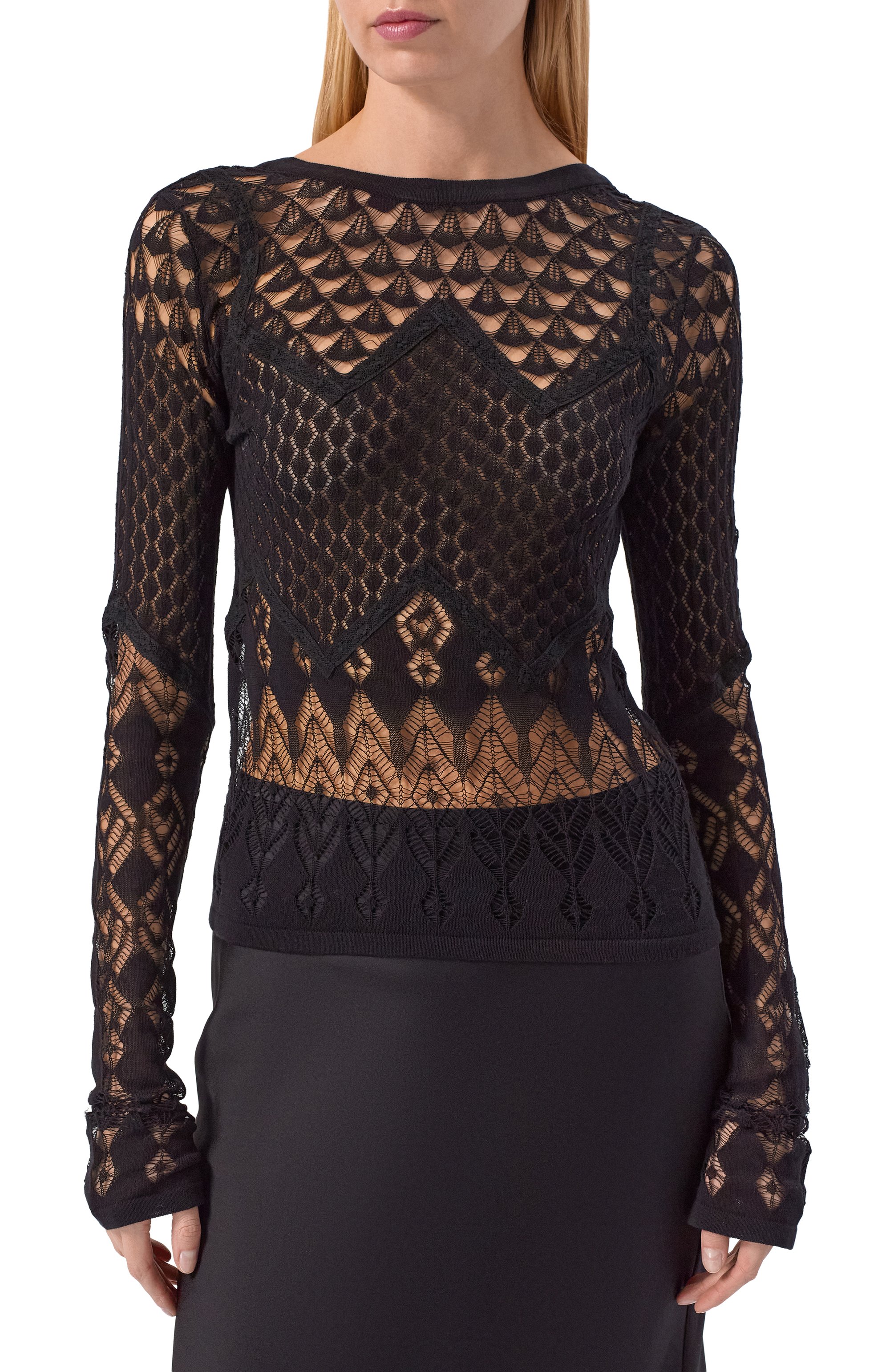 Хлопковый пуловер BLUMARINE, арт. 2M683A, фото 3