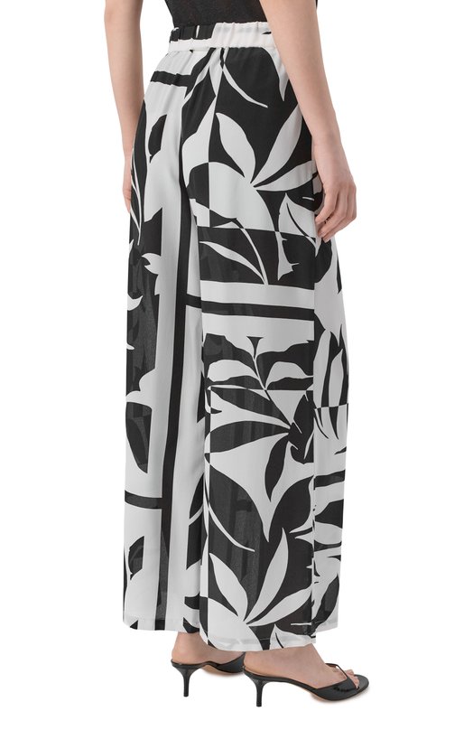 Шелковый брюки Max Mara BCHVOTO 261613103 Чёрно-белый  BCHVOTO 261613103 Фото 4