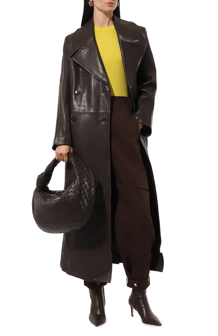 Женская сумка jodie small BOTTEGA VENETA темно-коричневого цвета, арт. 600261/VCPP0 | Фото 7 (Размер: small; Материал: Натуральная кожа)