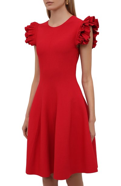 Платье из вискозы ALEXANDER MCQUEEN, арт. 667827/Q1AVM, фото 3