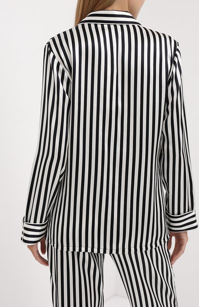 Шелковая пижама в контрастную полоску OLIVIA VON HALLE, арт. CT0006, фото 3