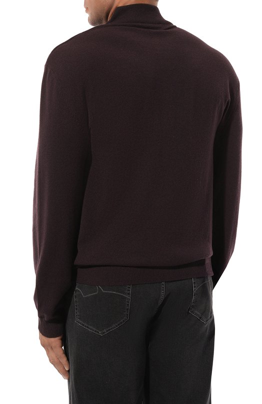 Кашемировый джемпер Zilli KZMN03M0300VCHE00/64 Бордовый  KZMN03M0300VCHE00/64 Фото 4