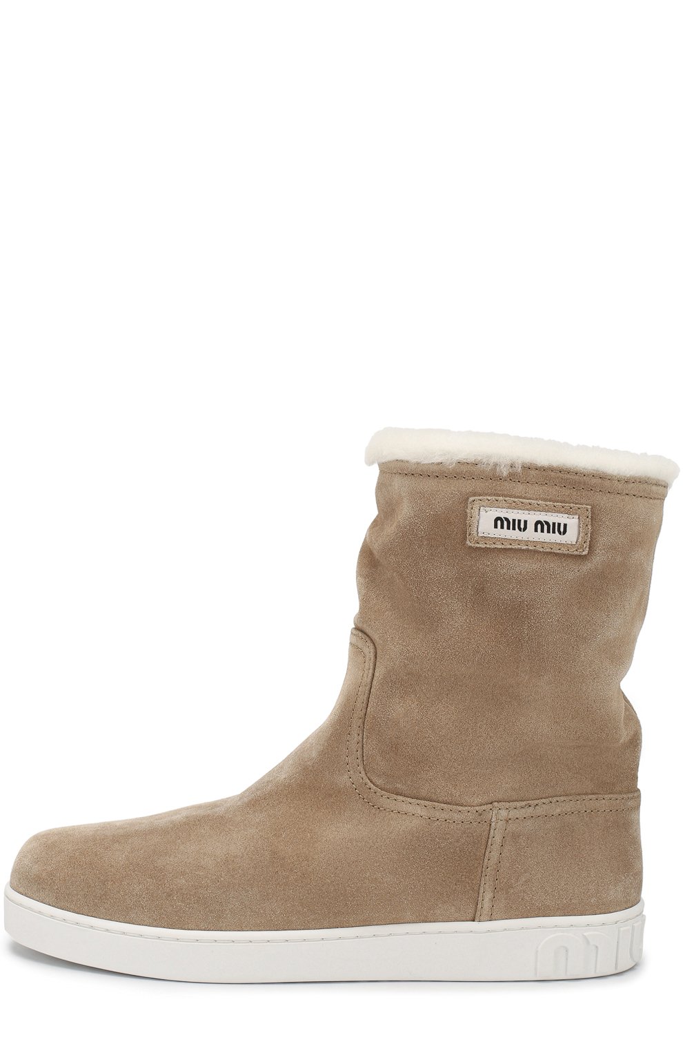 Замшевые сапоги с внутренней отделкой из меха MIU MIU, арт. 5U896B/E1D, фото 3