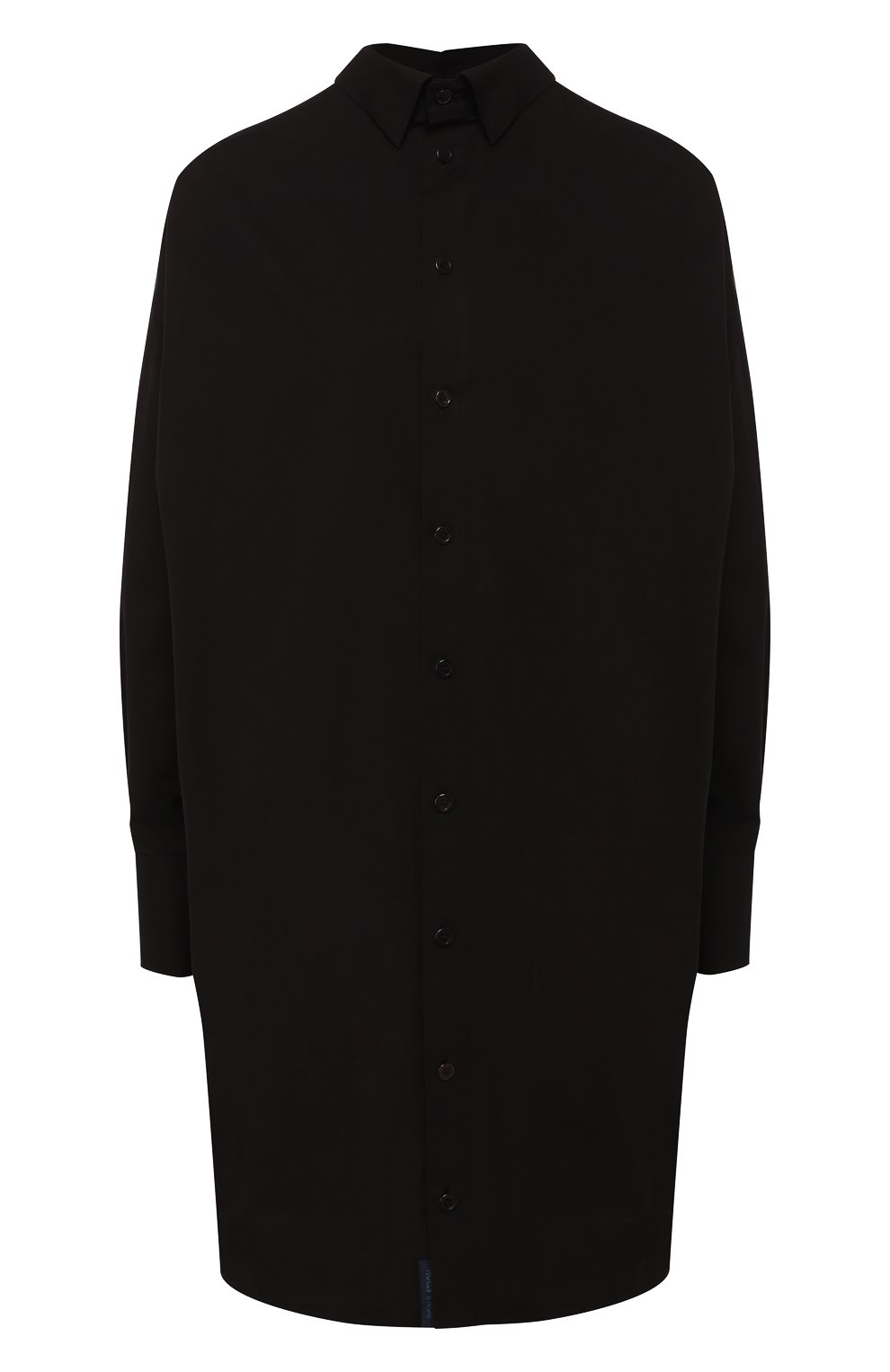Хлопковая рубашка YOHJI YAMAMOTO черного цвета по цене 49950 руб., арт. FJ-B53-001, фото 1 Хлопковая рубашка YOHJI YAMAMOTO, арт. FJ-B53-001, фото 1