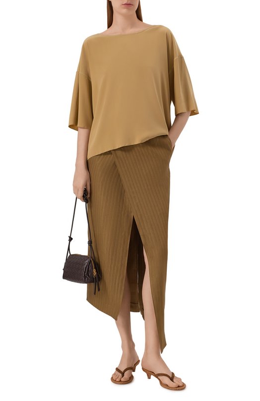 Шелковый топ Petar Petrov S26TB8 Бежевый  S26TB8 Фото 2