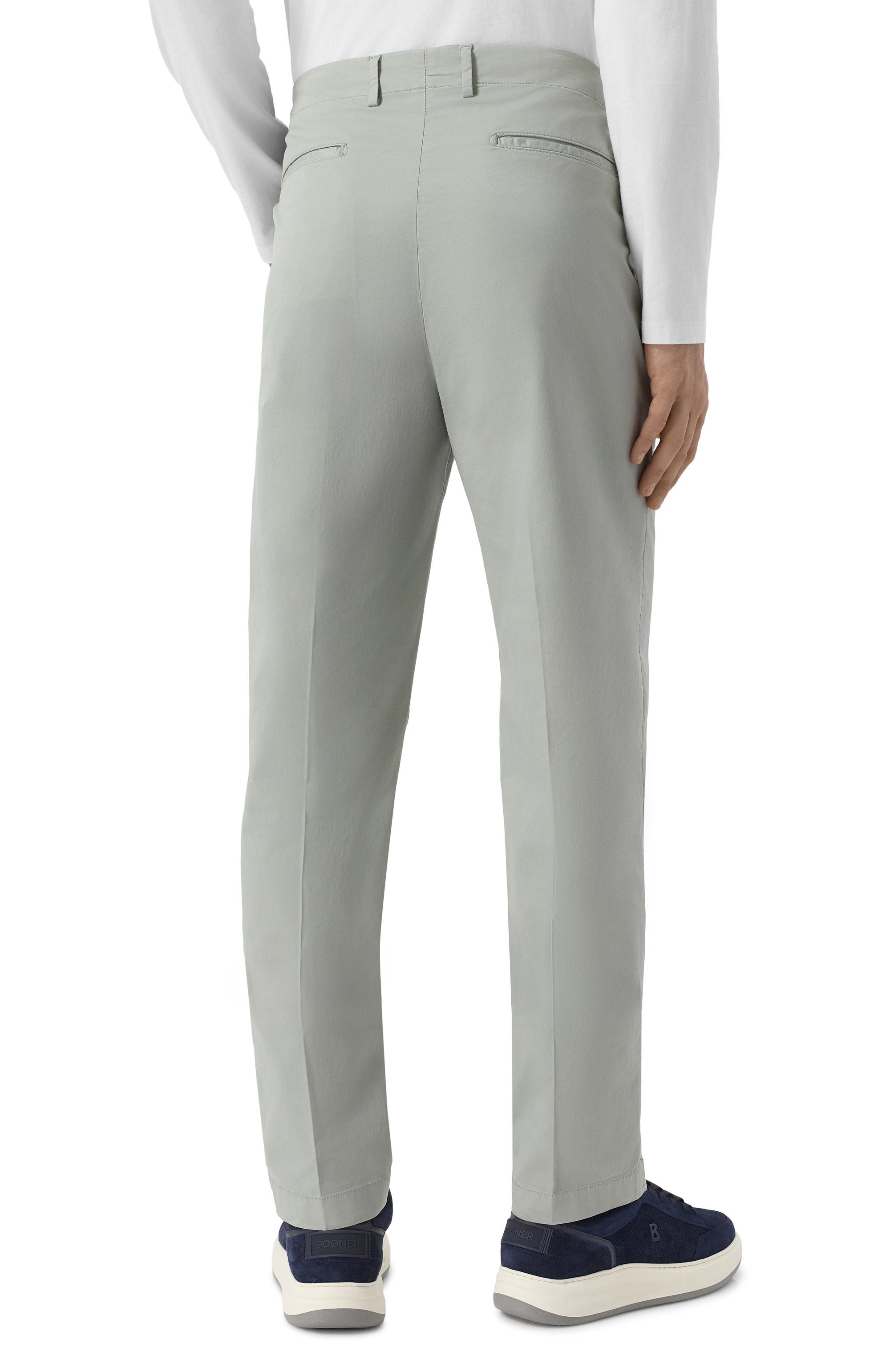 Хлопковые брюки BOGLIOLI светло-серого цвета по цене 44950 руб., арт. 80888Q/SB5751, фото 4 Хлопковые брюки BOGLIOLI, арт. 80888Q/SB5751, фото 4