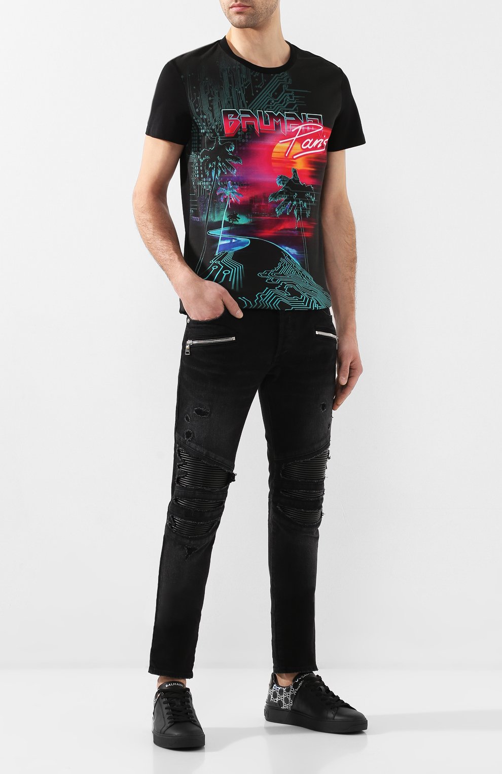 Кожаные кеды BALMAIN, арт. TM0C209/LSIM, фото 2