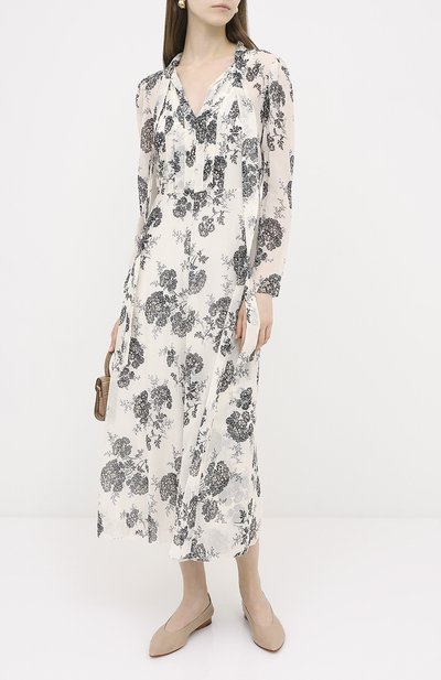 Шелковое платье REDVALENTINO черно-белого цвета по цене 104500 руб., арт. UR3VAR80/56F, фото 2 Шелковое платье REDVALENTINO, арт. UR3VAR80/56F, фото 2