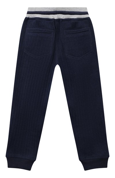 Хлопковые джоггеры BRUNELLO CUCINELLI темно-синего цвета по цене 44000 руб., арт. BTU20E339A, фото 2 Хлопковые джоггеры BRUNELLO CUCINELLI, арт. BTU20E339A, фото 2