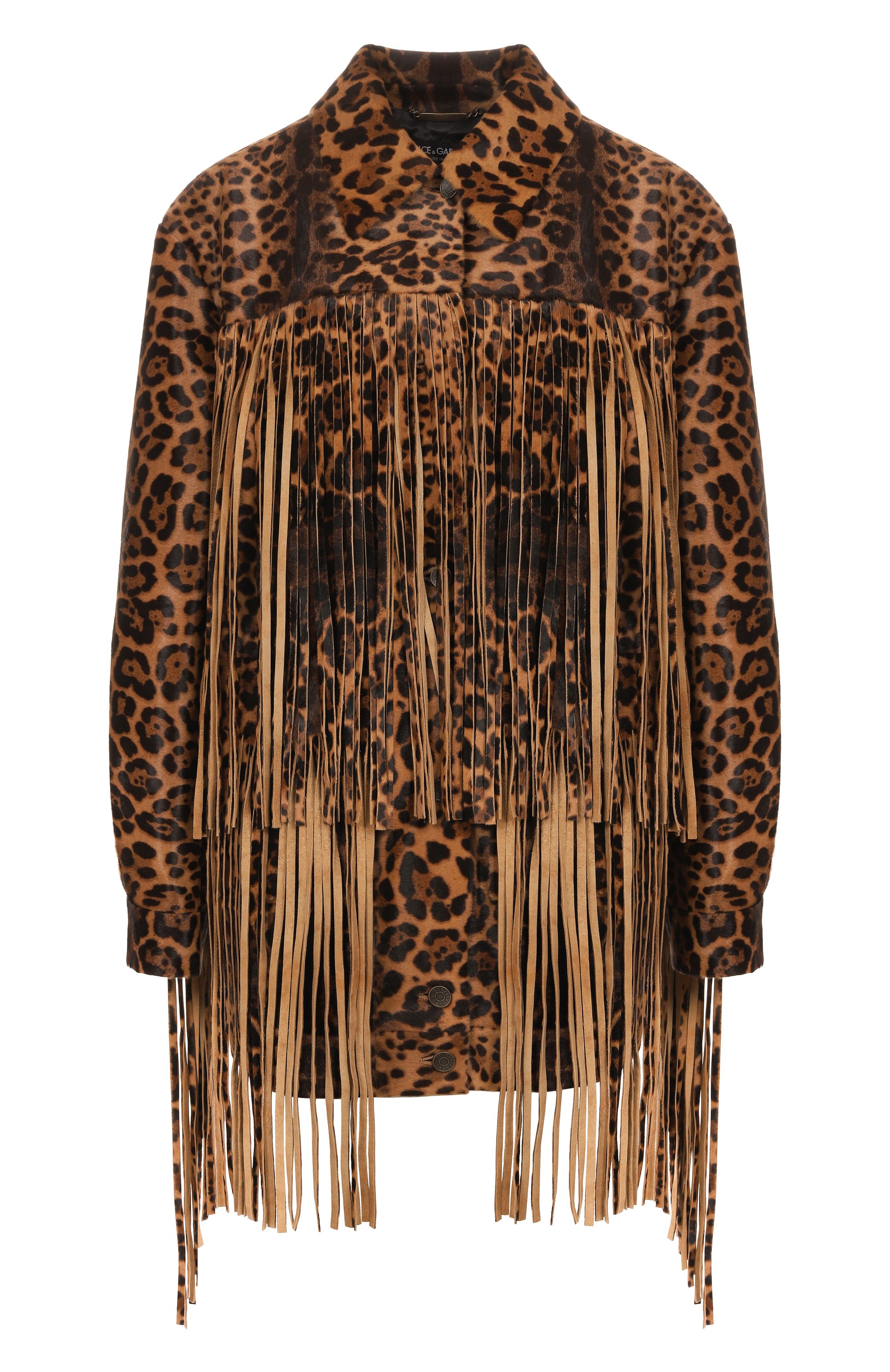 Кожаная куртка DOLCE & GABBANA леопардового цвета по цене 1915000 руб., арт. F9T45L/HULXR, фото 1 Кожаная куртка DOLCE & GABBANA, арт. F9T45L/HULXR, фото 1