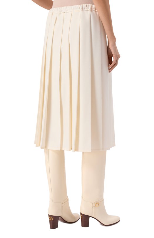 Плиссированная юбка Brunello Cucinelli MP147G3869 Кремовый  MP147G3869 Фото 4