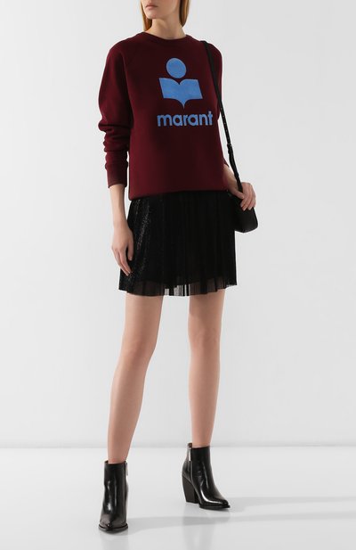 Хлопковый свитшот ISABEL MARANT ETOILE бордового цвета по цене 22100 руб., арт. SW0037-19A042E/MILLY, фото 2 Хлопковый свитшот ISABEL MARANT ETOILE, арт. SW0037-19A042E/MILLY, фото 2