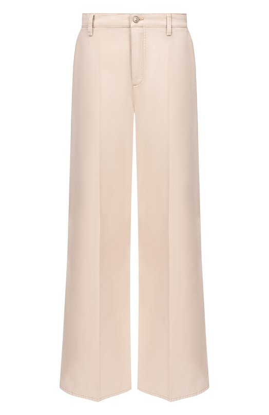 Хлопковые брюки 7 For All Mankind 7U7G0E39-3C5 Бежевый 7U7G0E39-3C5