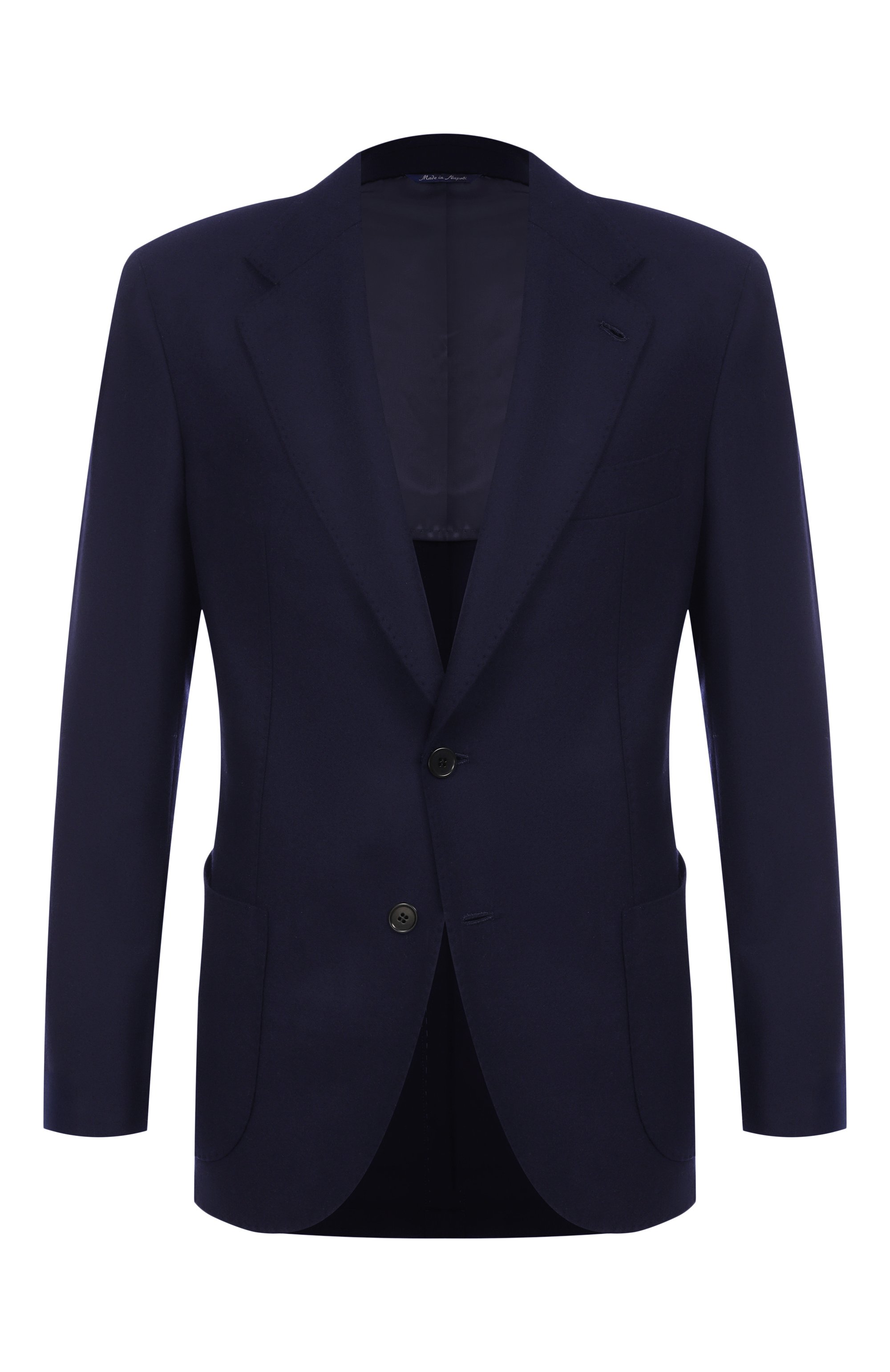 Шерстяной пиджак ANDREA CAMPAGNA темно-синего цвета по цене 222000 руб., арт. VATICAN0/T25251-1/8, фото 1 Шерстяной пиджак ANDREA CAMPAGNA, арт. VATICAN0/T25251-1/8, фото 1