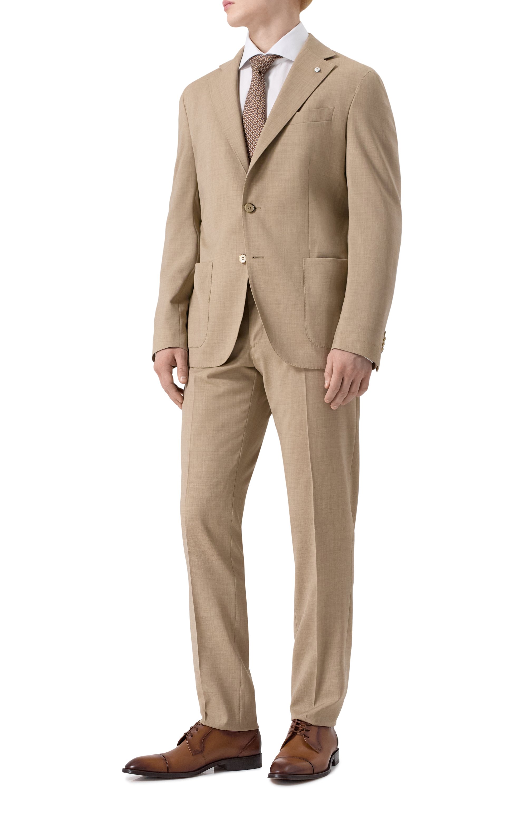 Кожаные дерби derrek BOSS светло-коричневого цвета по цене 52450 руб., арт. 50535909, фото 2 Кожаные дерби derrek BOSS, арт. 50535909, фото 2