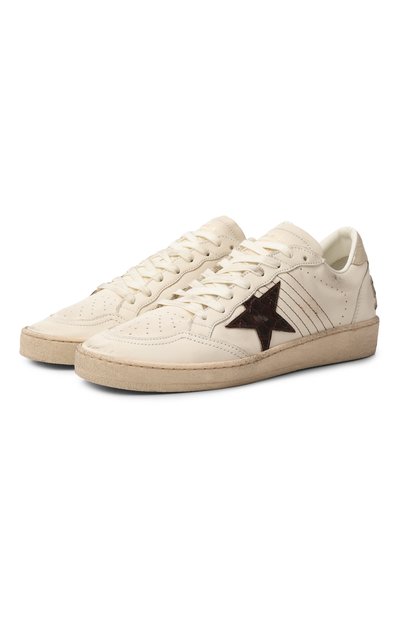 Женские кожаные кеды ball star GOLDEN GOOSE DELUXE BRAND, арт. GWF00117.F007296