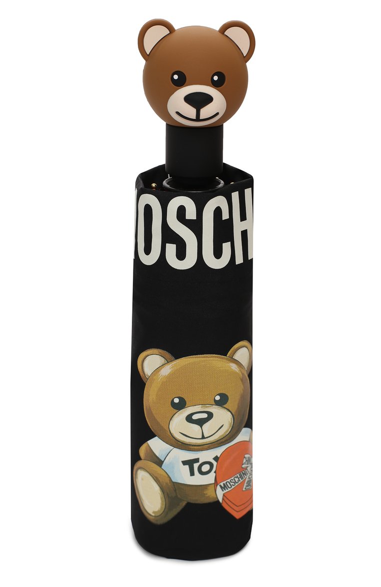 Женский складной зонт MOSCHINO черного цвета, арт. 8080-0PENCL0SE | Фото 4 (Материал: Текстиль, Металл, Синтетический материал; Нос: Не проставлено; Материал сплава: Проставлено; Региональные ограничения белый список (Axapta Mercury): Не проставлено)