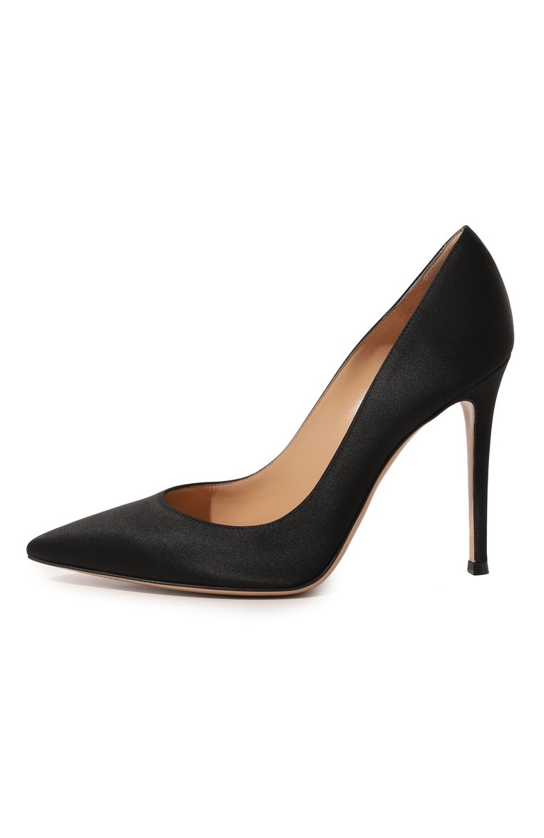 Женские атласные туфли gianvito 105 на шпильке GIANVITO ROSSI черного цвета, арт. G28470.15RIC.RASNER0 | Фото 4 (Каблук высота: Высокий; Материал внутренний: Натуральная кожа; Материал внешний: Текстиль; Подошва: Плоская; Каблук тип: Шпилька; Автоматизация Diginetica: Не назначено)
