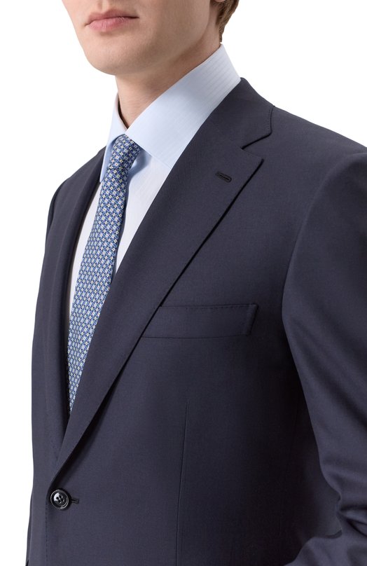 Шерстяной костюм Brioni RA000L/P5AMJ_001 Синий  RA000L/P5AMJ_001 Фото 6