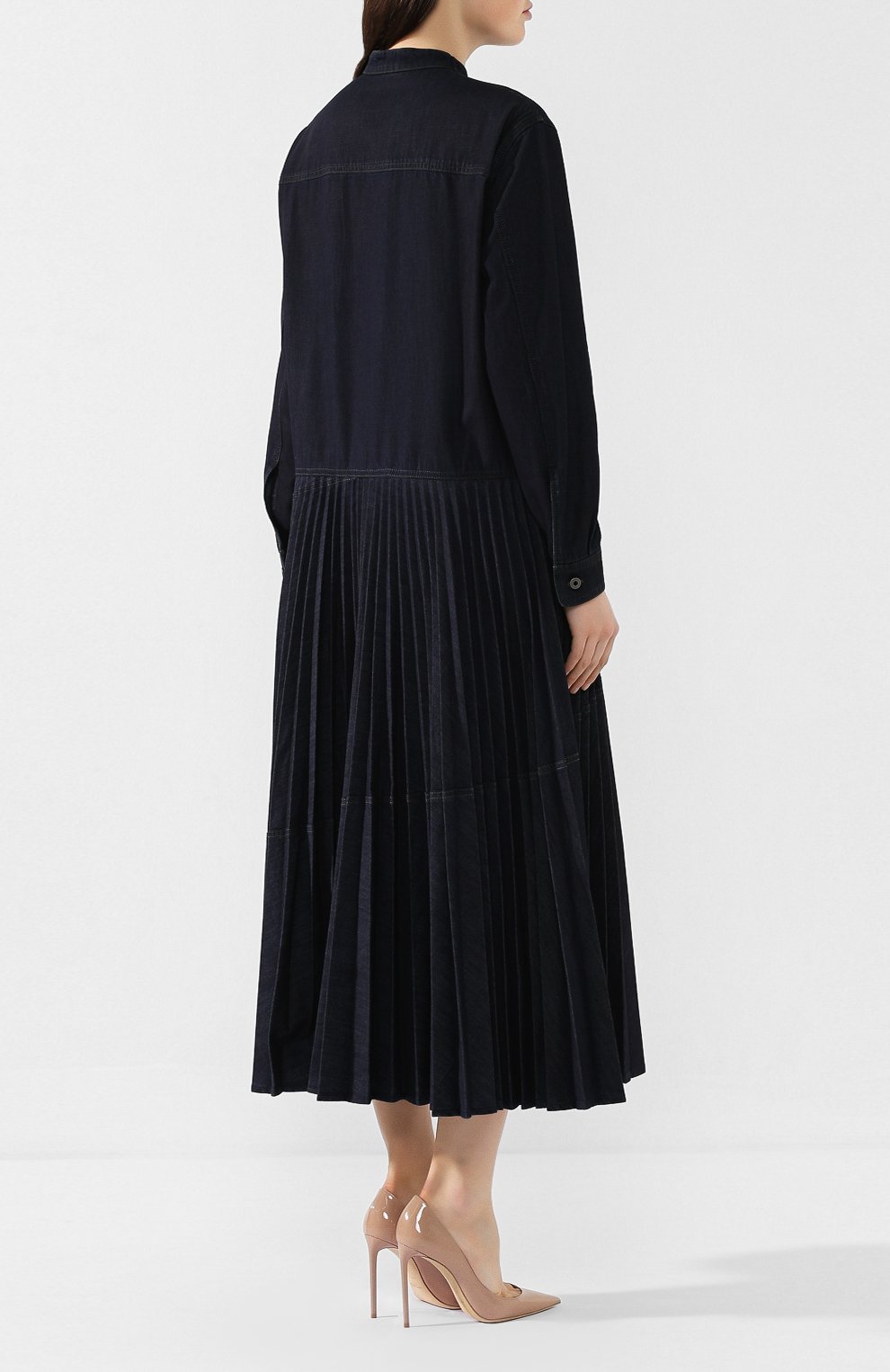 Джинсовое платье VALENTINO темно-синего цвета по цене 239500 руб., арт. SB3DA01C4MC, фото 4 Джинсовое платье VALENTINO, арт. SB3DA01C4MC, фото 4