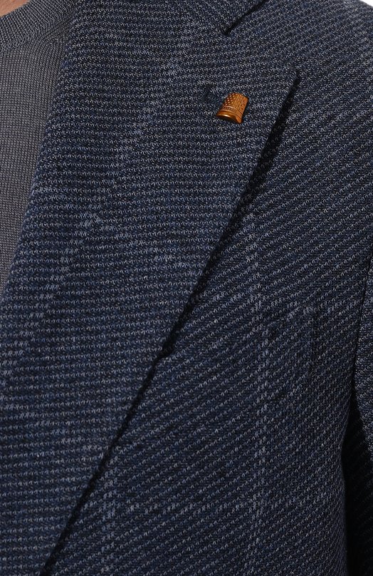 Хлопковый пиджак Sartoria Latorre JEF74/JF062 Синий  JEF74/JF062 Фото 7