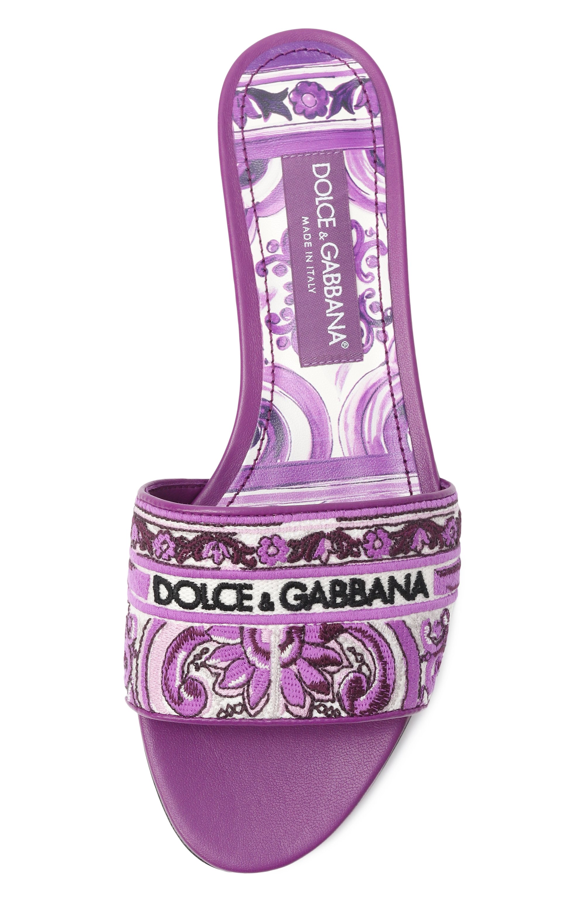 Текстильные шлепанцы bianca DOLCE & GABBANA, арт. CQ0571/AV804, фото 6