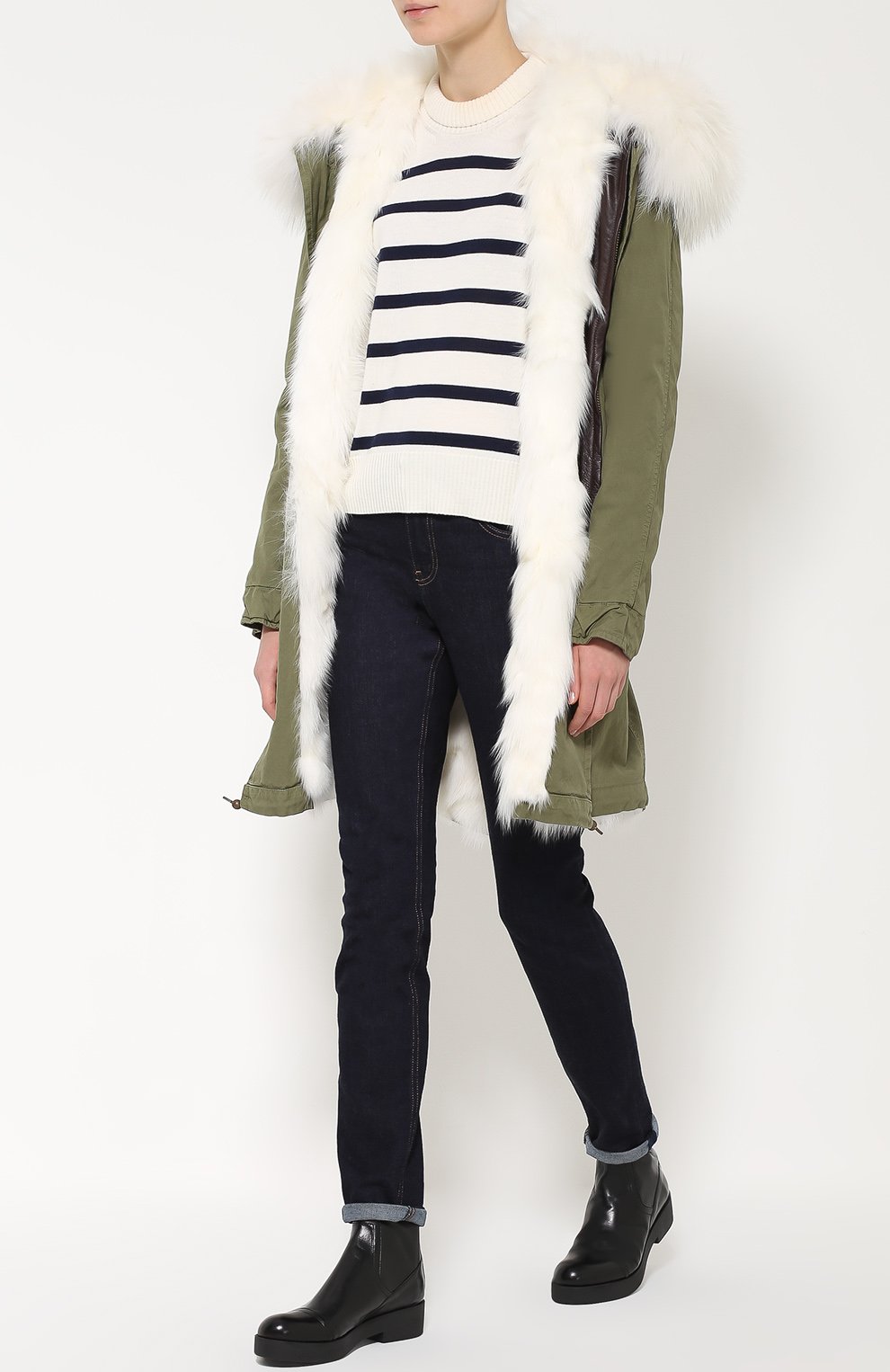 Шерстяной пуловер в полоску с круглым вырезом MONCLER, арт. B2-093-90640-00-99685, фото 2
