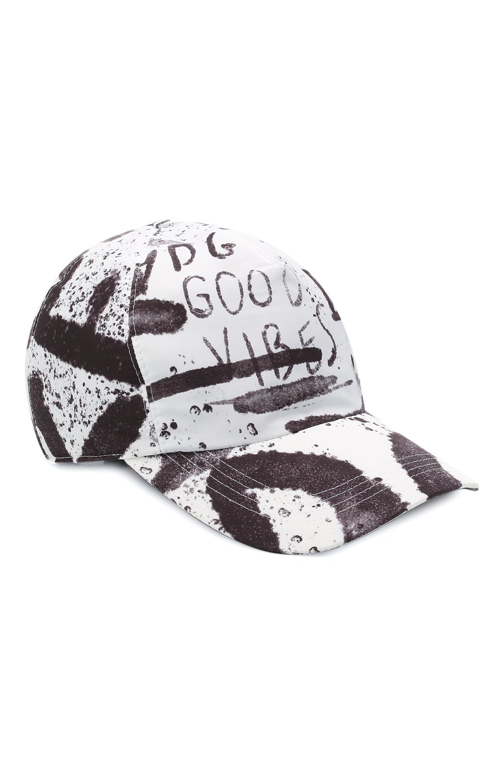 Бейсболка DOLCE & GABBANA черно-белого цвета по цене 37550 руб., арт. FH530A/HSM47, фото 1 Бейсболка DOLCE & GABBANA, арт. FH530A/HSM47, фото 1