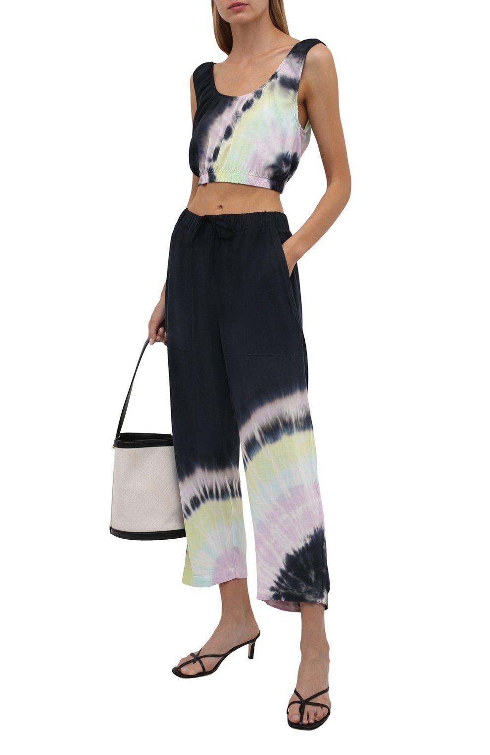 Брюки из вискозы ELECTRIC AND ROSE разноцветного цвета по цене 21700 руб., арт. LFBT24-BEAM, фото 2 Брюки из вискозы ELECTRIC AND ROSE, арт. LFBT24-BEAM, фото 2