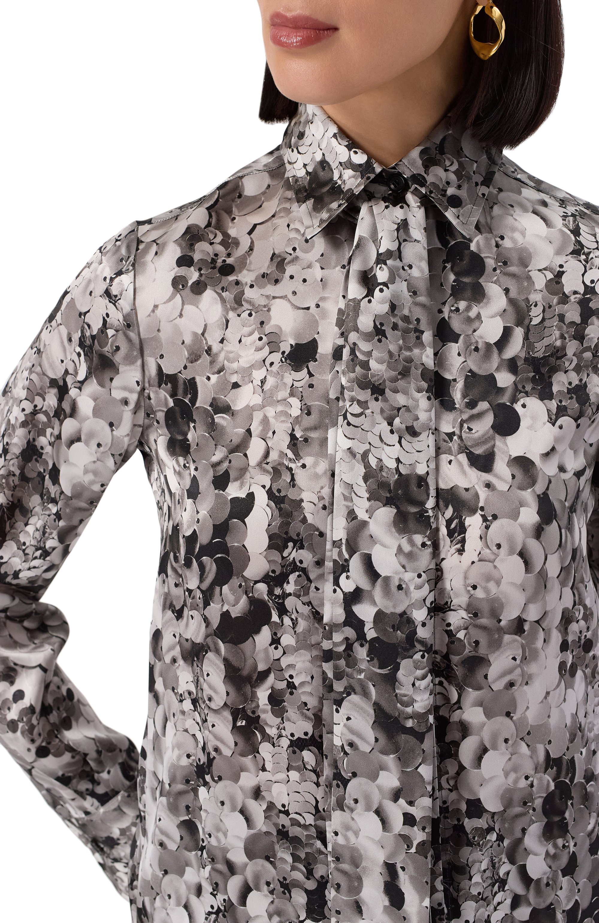 Атласная блузка KITON, арт. D48407, фото 5