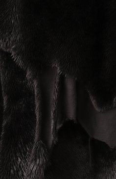 Женская шуба BALENCIAGA черного цвета, арт. 808948/TFQ04 | Фото 6 (Рукава: Длинные; Материал подклада: Хлопок; Длина (верхняя одежда): До середины бедра; Материал сплава: Проставлено; Драгоценные камни: Проставлено; Кросс-КТ: Куртка; Стили: Гранж; Материал внешний: Синтетический материал)