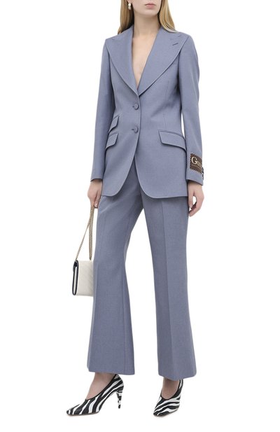 Брюки GUCCI синего цвета по цене 93600 руб., арт. 627868/Z798C, фото 2 Брюки GUCCI, арт. 627868/Z798C, фото 2