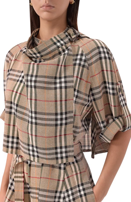 Платье из вискозы и шелка Burberry 8110441 Серый  8110441 Фото 5