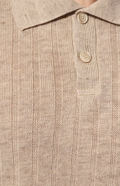 Поло изо льна и хлопка BRUNELLO CUCINELLI, арт. M2L70B2256, фото 5