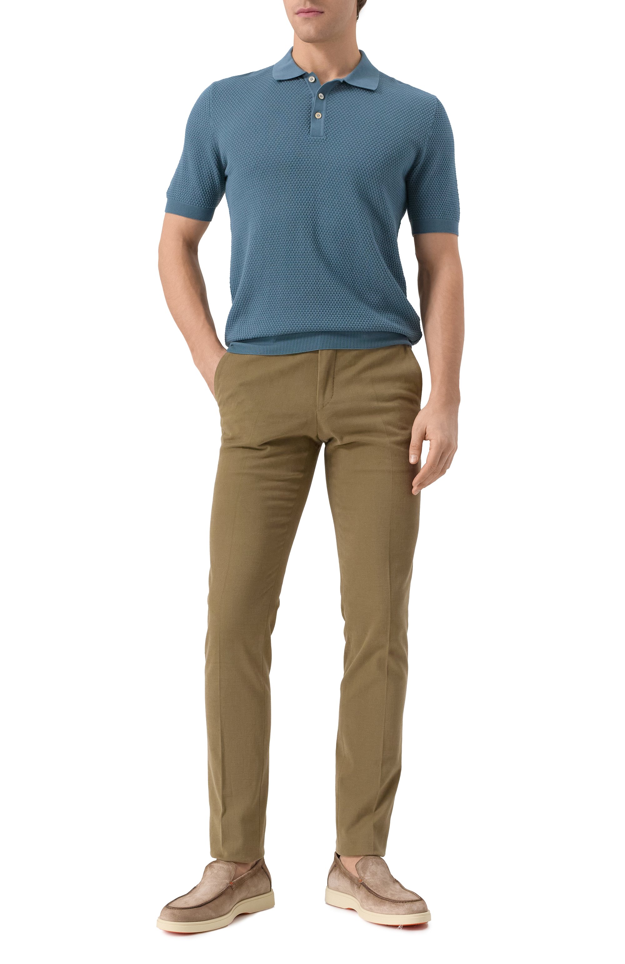 Замшевые лоферы detroit SANTONI, арт. MGDG17824TICBGEX, фото 2