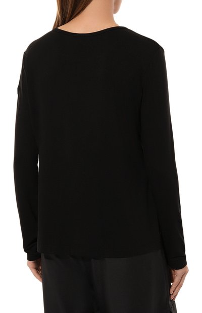 Лонгслив из вискозы EVERREVER черного цвета по цене 6370 руб., арт. RE-LSV-BLACK-02, фото 4 Лонгслив из вискозы EVERREVER, арт. RE-LSV-BLACK-02, фото 4