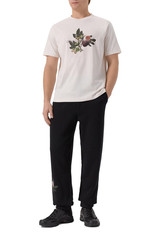 Хлопковая футболка Emporio Armani EM003829/AF19418 Белый  EM003829/AF19418 Фото 2