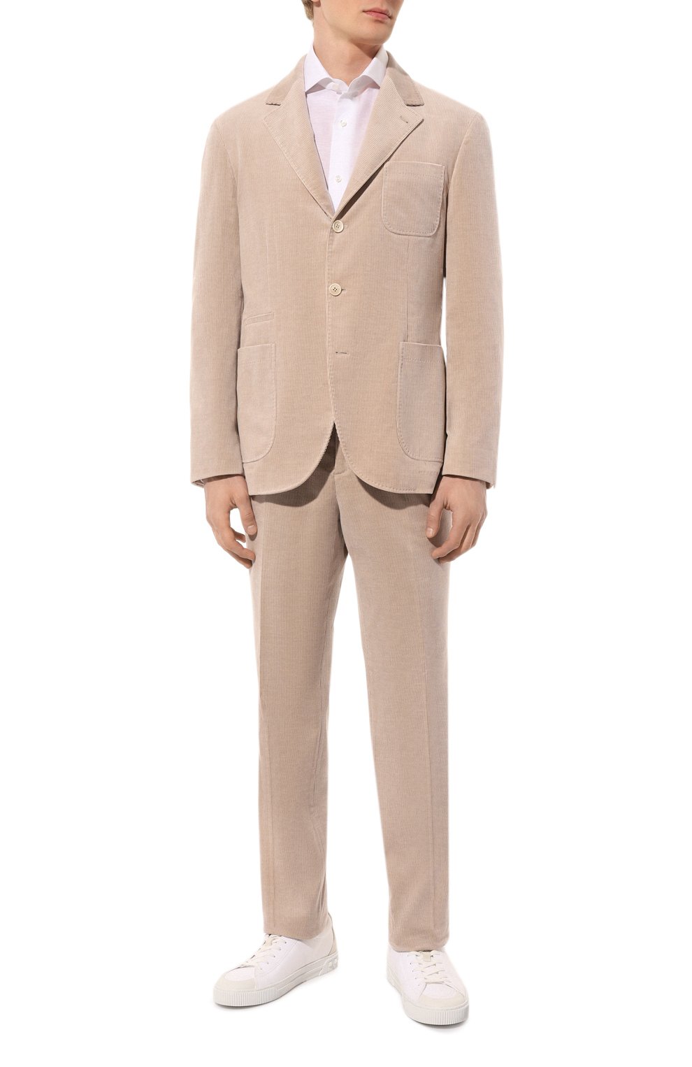 Вельветовый костюм BRUNELLO CUCINELLI бежевого цвета по цене 543000 руб., арт. MQ435LBNH, фото 1 Вельветовый костюм BRUNELLO CUCINELLI, арт. MQ435LBNH, фото 1