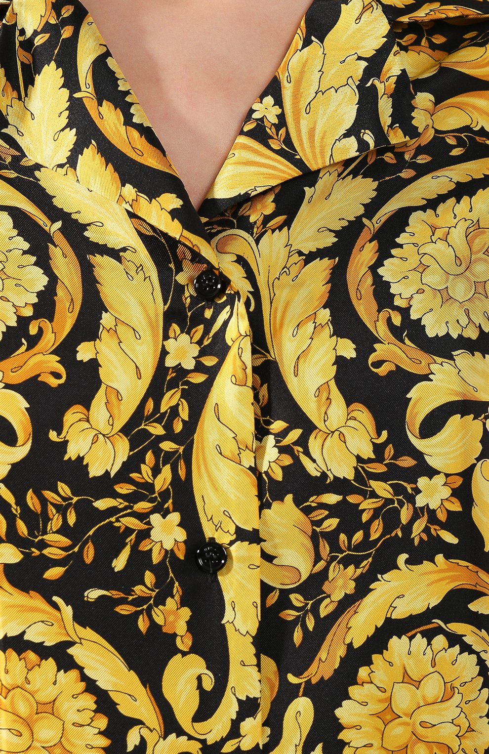 Шелковая рубашка VERSACE разноцветного цвета по цене 114000 руб., арт. AUD05056/A232999, фото 5 Шелковая рубашка VERSACE, арт. AUD05056/A232999, фото 5