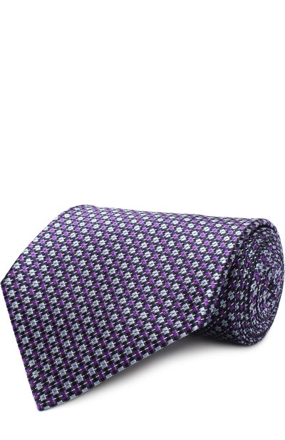 Мужской шелковый галстук с узором ZEGNA, арт. Z3W05/1XW