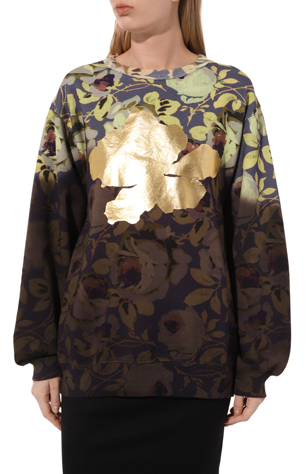 Хлопковый свитшот DRIES VAN NOTEN фиолетового цвета по цене 57850 руб., арт. 232-011127-7643, фото 3 Хлопковый свитшот DRIES VAN NOTEN, арт. 232-011127-7643, фото 3