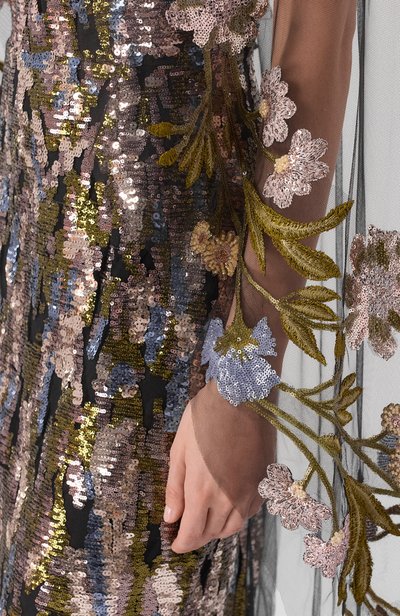 Платье с отделкой пайетками ELIE SAAB, арт. D1354EP26/YA072, фото 4