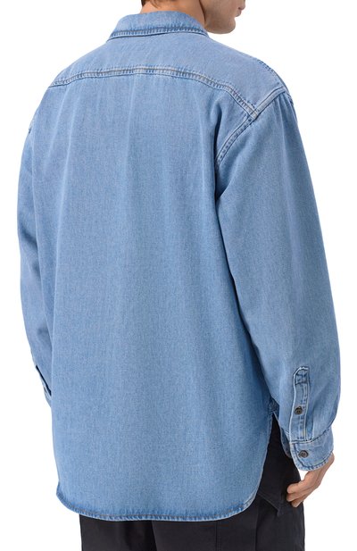 Джинсовая рубашка DRIES VAN NOTEN голубого цвета по цене 67550 руб., арт. 020775/3385, фото 4 Джинсовая рубашка DRIES VAN NOTEN, арт. 020775/3385, фото 4