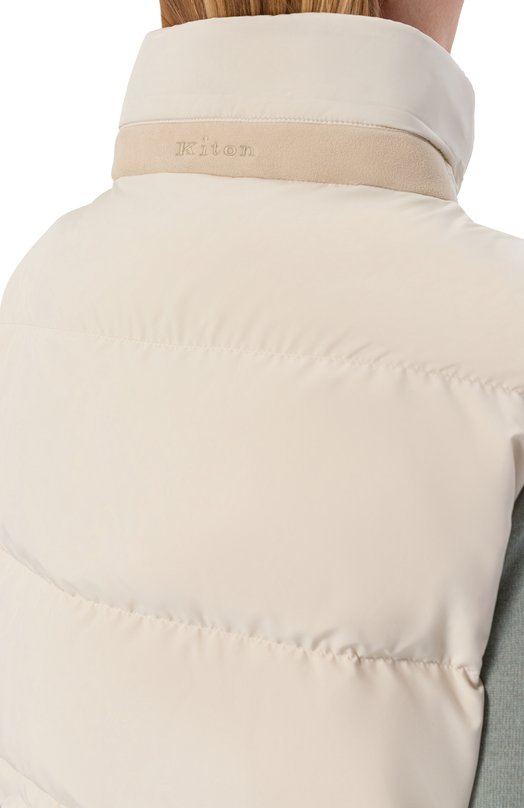Пуховый жилет Kiton D61622K0948H02 Кремовый  D61622K0948H02 Фото 5