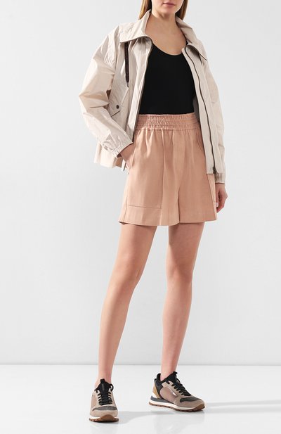 Шорты из смеси льна и хлопка BRUNELLO CUCINELLI, арт. MF591P7213, фото 2