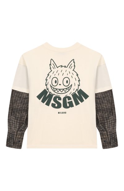 Хлопковый лонгслив MSGM KIDS, арт. F6MSJBTH288, фото 2
