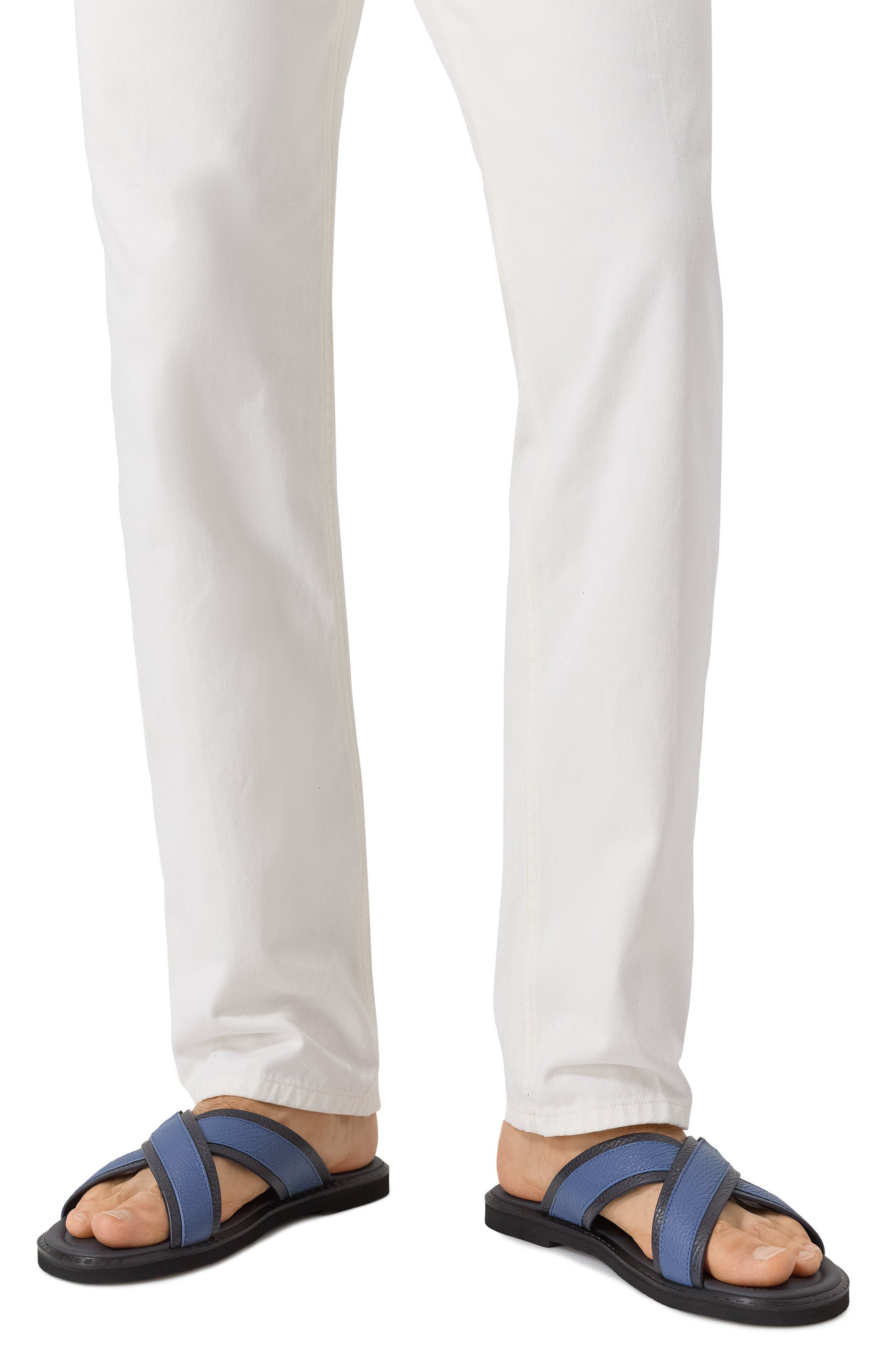 Кожаные шлепанцы ZILLI, арт. H0215AM1990VZSW02, фото 3